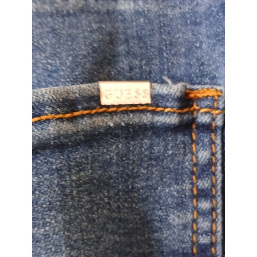 Guess Jeans Women's Jeans Blue Size 34 Wide Leg Flap Pocket Blue Denim Retro - Picture 7 of 16